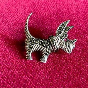 Sterling Silver Marcasite “Scotty” Pin/Brooch
